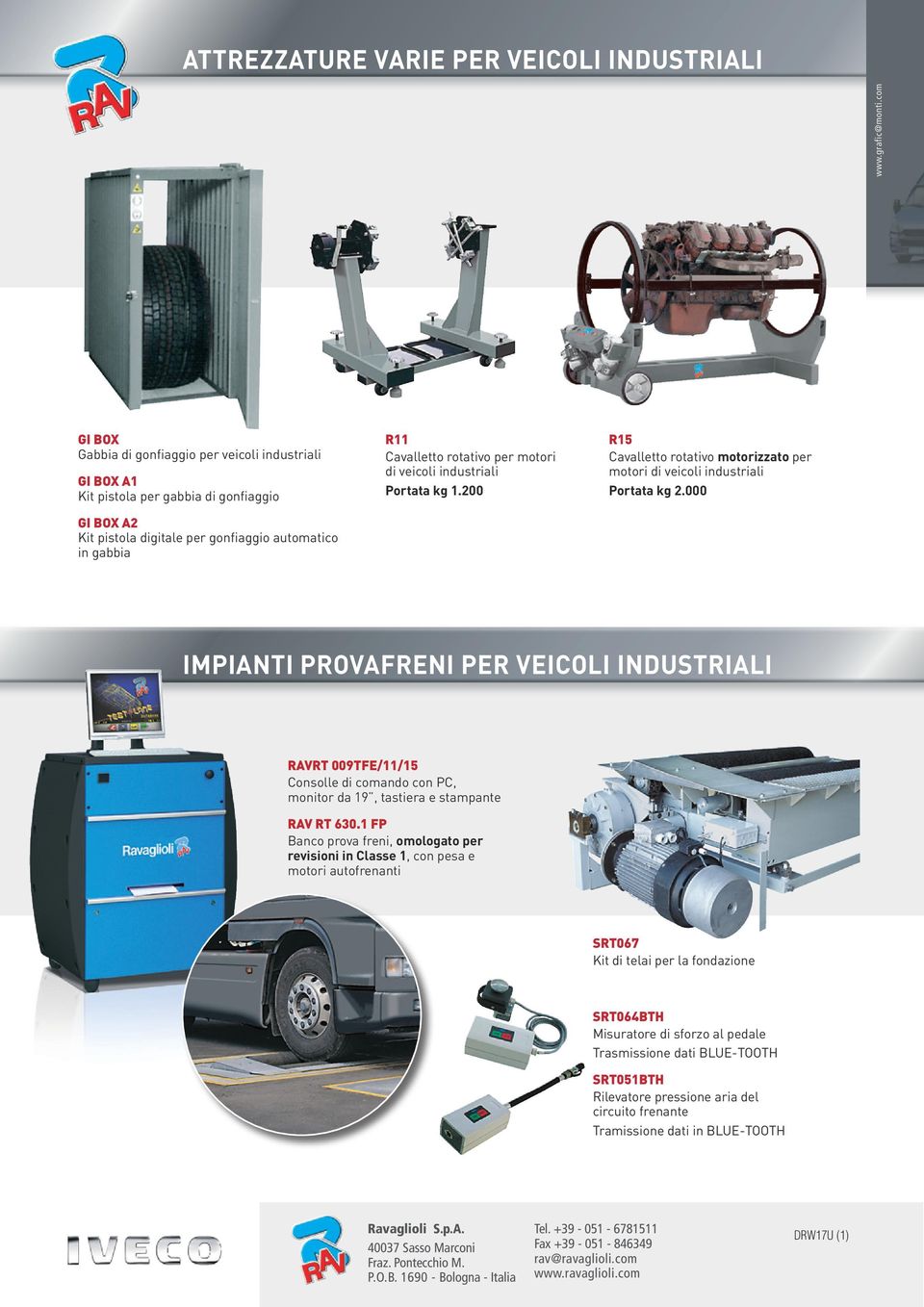 motori di veicoli industriali Portata kg 1.200 R15 Cavalletto rotativo motorizzato per motori di veicoli industriali Portata kg 2.