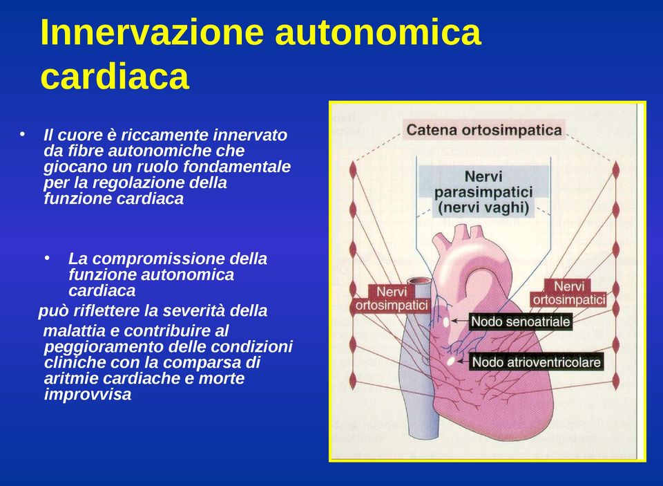 della funzione autonomica cardiaca può riflettere la severità della malattia e contribuire