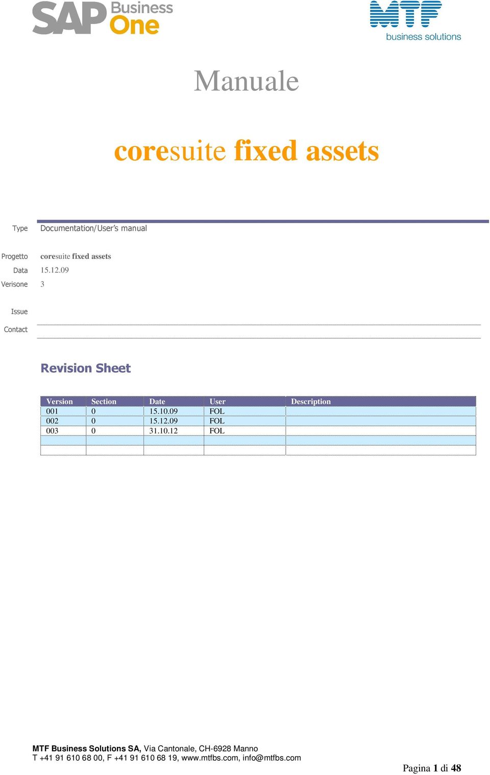 09 Verisone 3 Issue Contact Revision Sheet Version Section Date