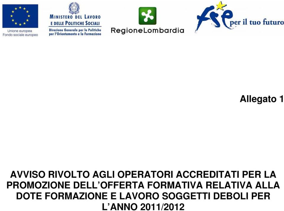 FORMATIVA RELATIVA ALLA DOTE FORMAZIONE E