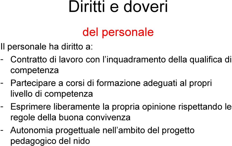 al propri livello di competenza - Esprimere liberamente la propria opinione rispettando le