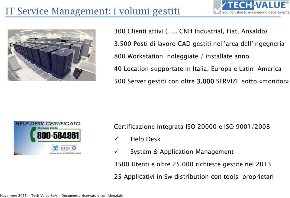Italia, Europa e Latin America 500 Server gestiti con oltre 3.