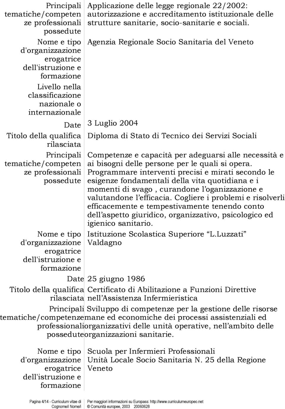 delle legge regionale 22/2002: autorizzazione e accreditamento istituzionale delle strutture sanitarie, socio-sanitarie e sociali.