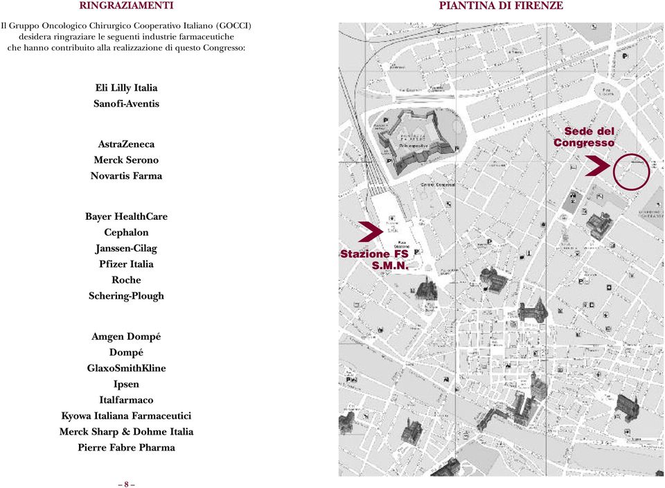 Merck Serono Novartis Farma Sede del Congresso Bayer HealthCare Cephalon Janssen-Cilag Pfizer Italia Roche Schering-Plough Stazione