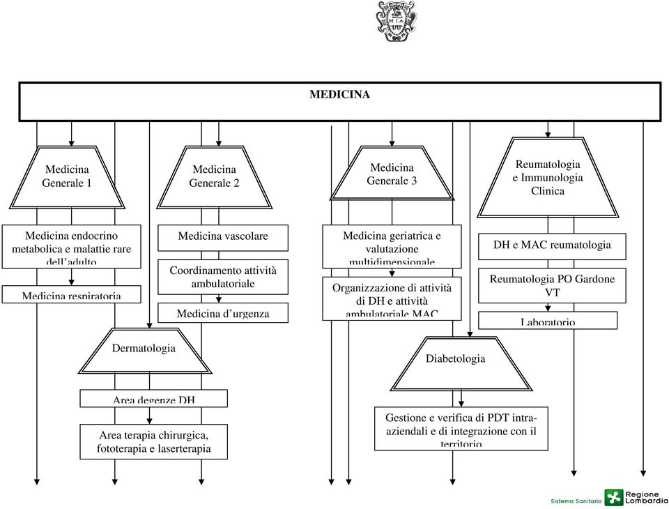 multidimensionale Organizzazione di attività di DH e attività ambulatoriale MAC DH e MAC reumatologia Reumatologia PO Gardone VT Laboratorio Dermatologia