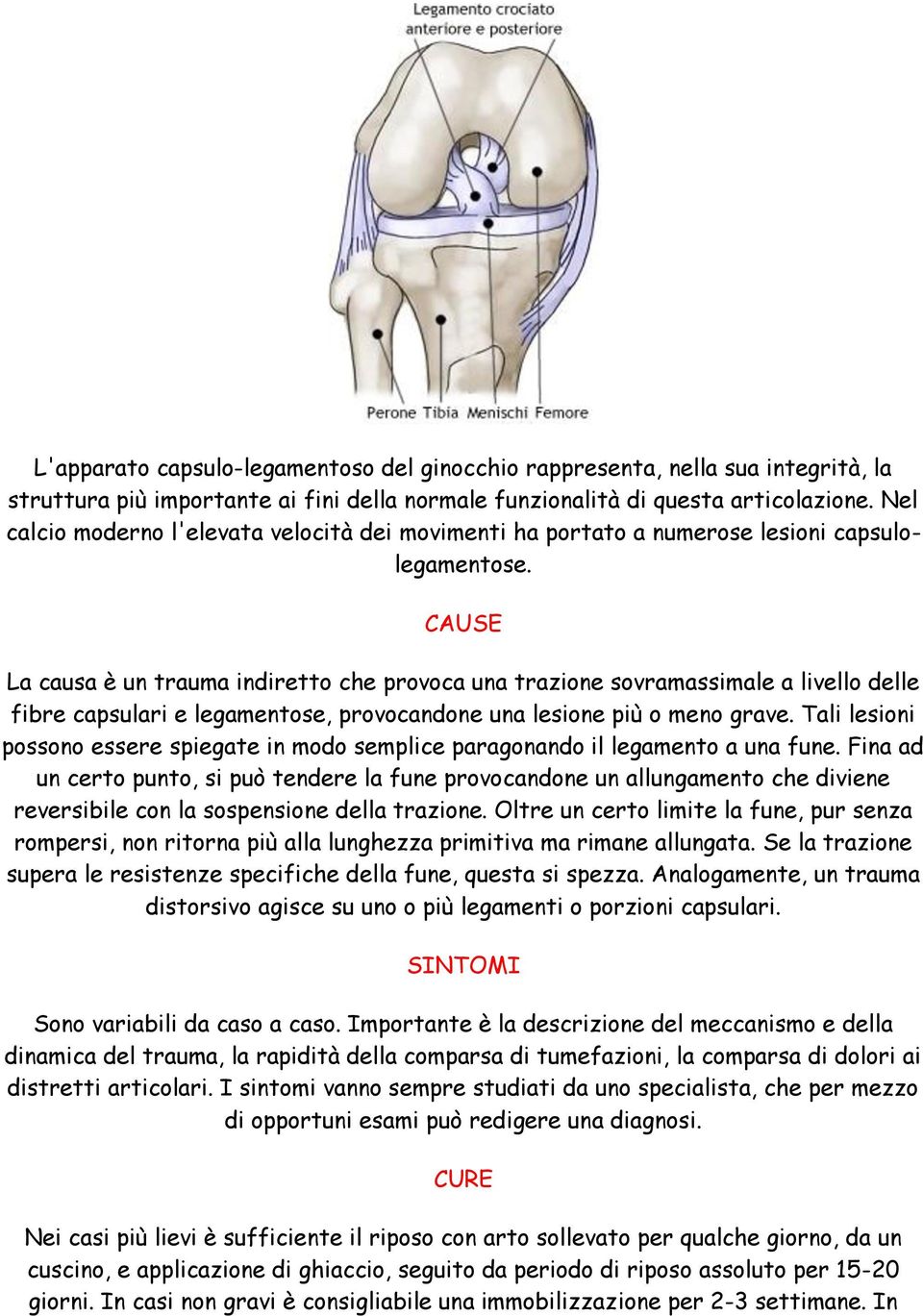 La causa è un trauma indiretto che provoca una trazione sovramassimale a livello delle fibre capsulari e legamentose, provocandone una lesione più o meno grave.