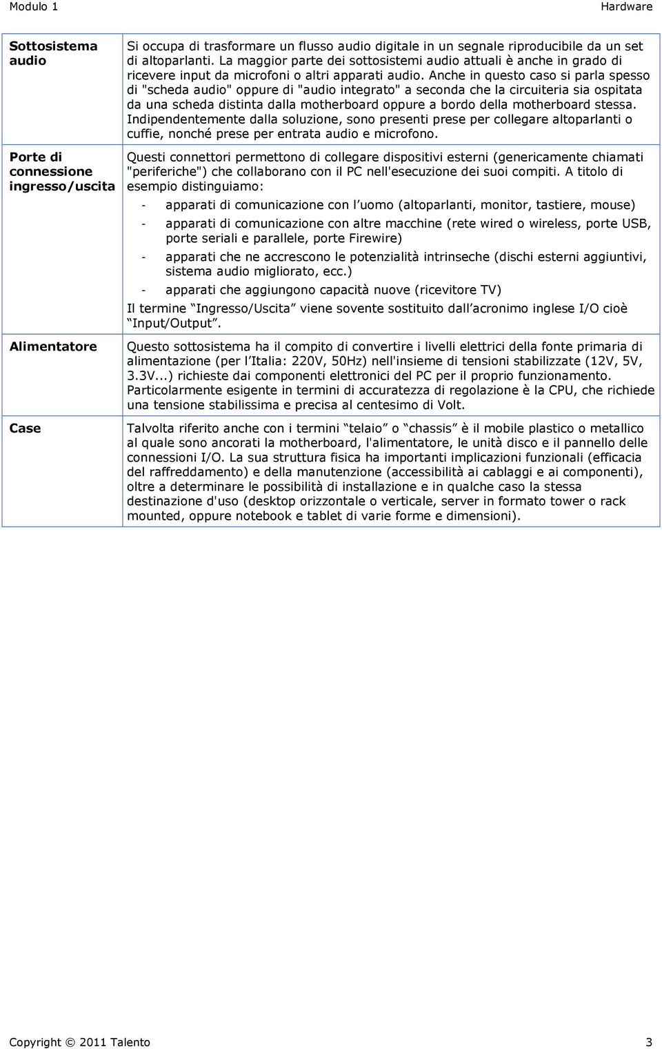 Anche in questo caso si parla spesso di "scheda audio" oppure di "audio integrato" a seconda che la circuiteria sia ospitata da una scheda distinta dalla motherboard oppure a bordo della motherboard