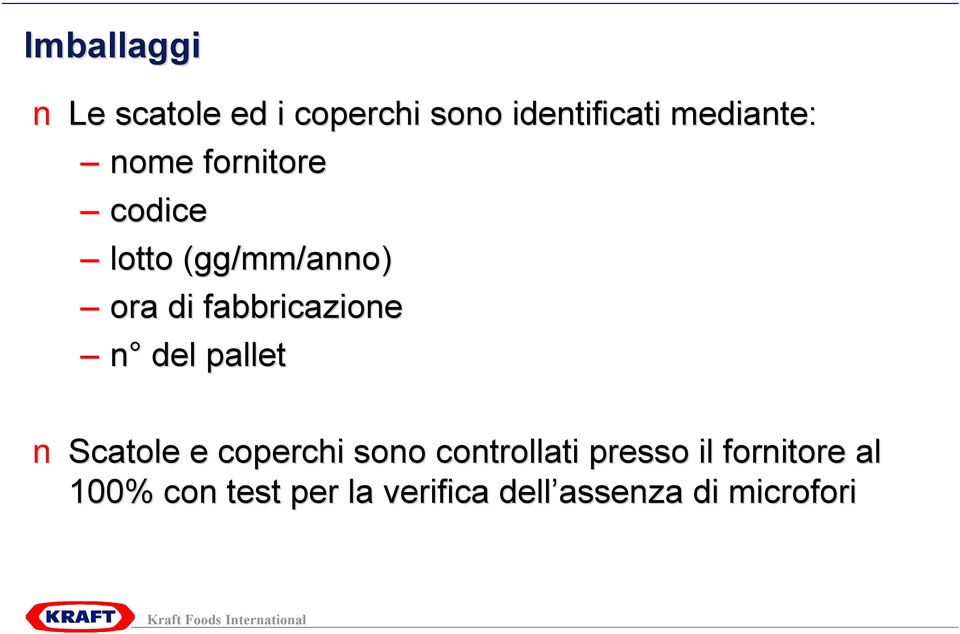 fabbricazione n del pallet Scatole e coperchi sono controllati