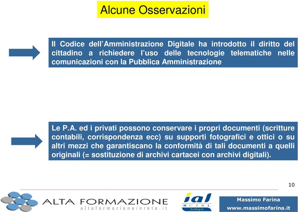 ministrazione Le P.A.