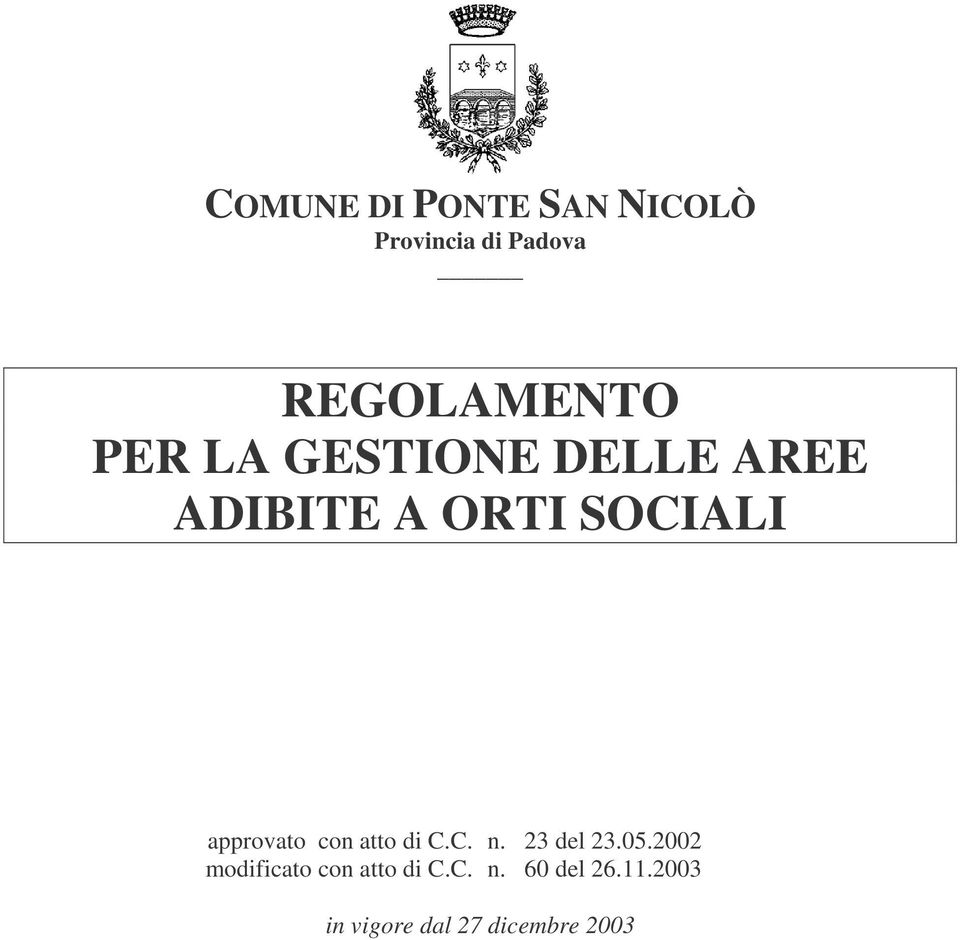 approvato con atto di C.C. n. 23 del 23.05.