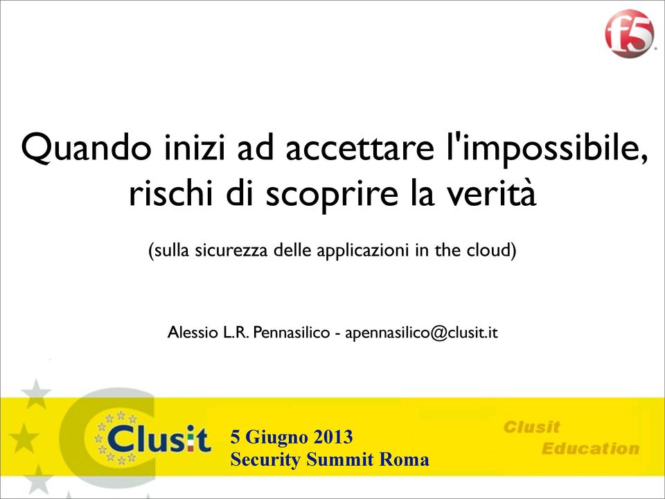 applicazioni in the cloud) Alessio L.R.