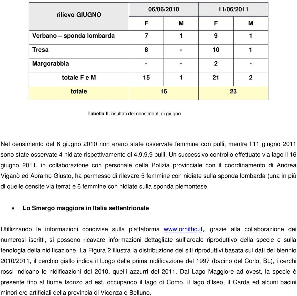 Un successivo controllo effettuato via lago il 16 giugno 2011, in collaborazione con personale della Polizia provinciale con il coordinamento di Andrea Viganò ed Abramo Giusto, ha permesso di