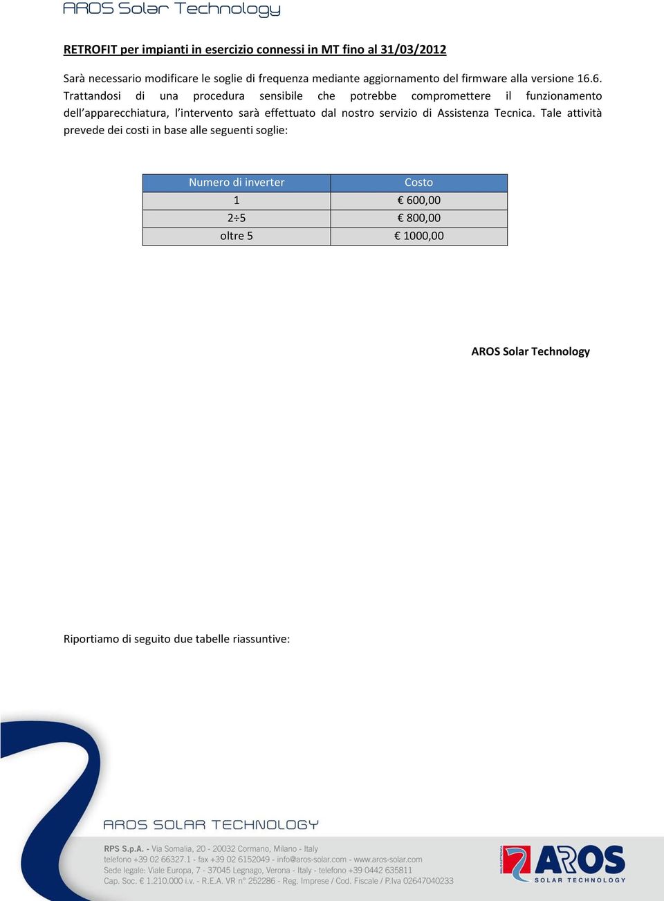 6. Trattandosi di una procedura sensibile che potrebbe compromettere il funzionamento dell apparecchiatura, l intervento sarà