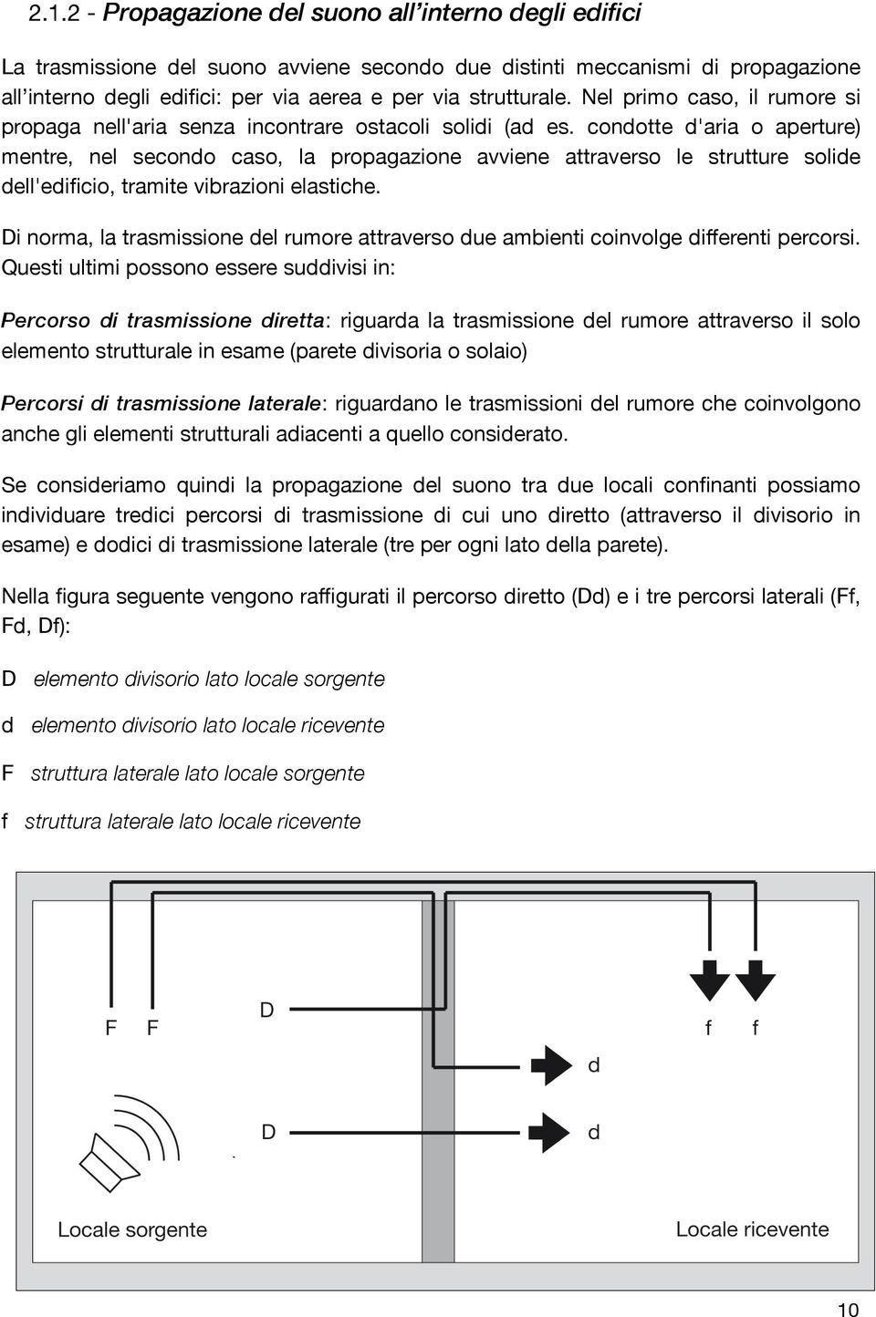 condotte d'aria o aperture) mentre, nel secondo caso, la propagazione avviene attraverso le strutture solide dell'edificio, tramite vibrazioni elastiche.