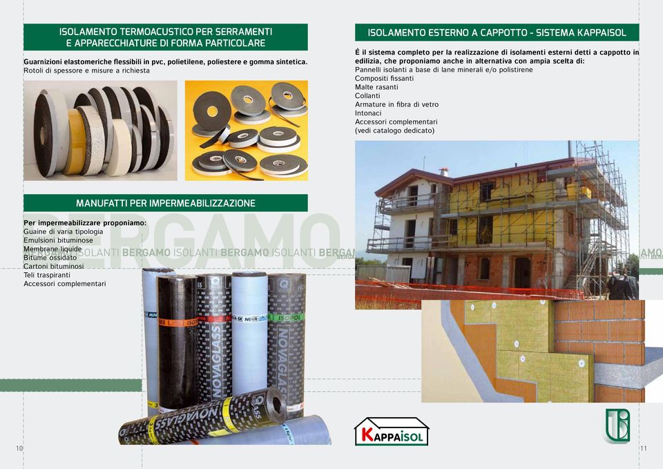 proponiamo anche in alternativa con ampia scelta di: Pannelli isolanti a base di lane minerali e/o polistirene Compositi fissanti Malte rasanti Collanti Armature in fibra di vetro Intonaci