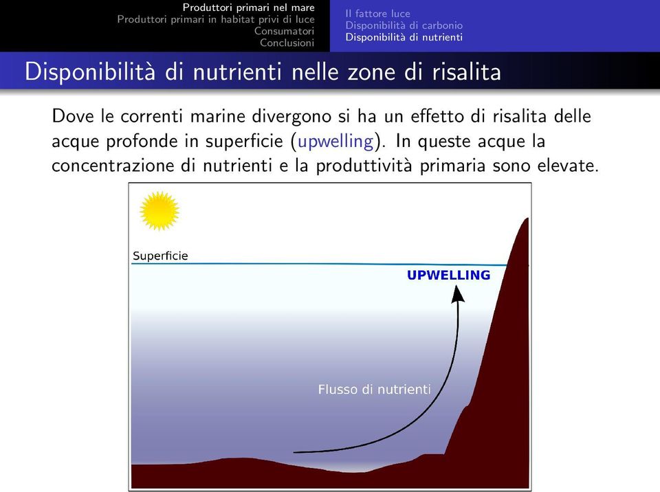 divergono si ha un effetto di risalita delle acque profonde in superficie