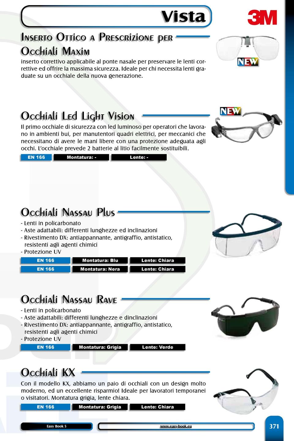 Occhiali Led Light Vision Il primo occhiale di sicurezza con led luminoso per operatori che lavorano in ambienti bui, per manutentori quadri elettrici, per meccanici che necessitano di avere le mani