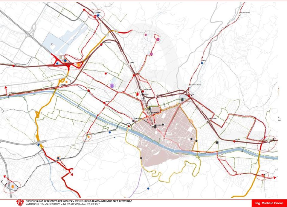 (con estensione fino al Nuovo Ospedale Meyer) Oltre alle citate linee è in via di definizione la progettazione relativa alle future estensioni del sistema tramviario attualmente rappresentate dalla