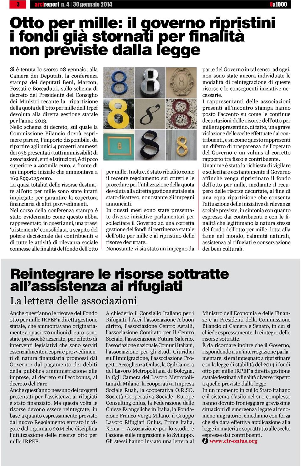 stampa dei deputati Beni, Marcon, Fossati e Boccadutri, sullo schema di decreto del Presidente del Consiglio dei Ministri recante la ripartizione della quota dell otto per mille dell Irpef devoluta