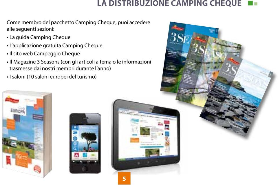 sito web Campeggio Cheque Il Magazine 3 Seasons (con gli articoli a tema o le