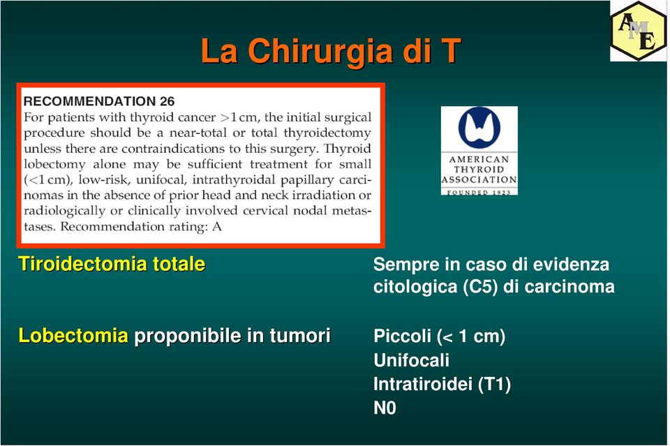 caso di evidenza citologica (C5) di