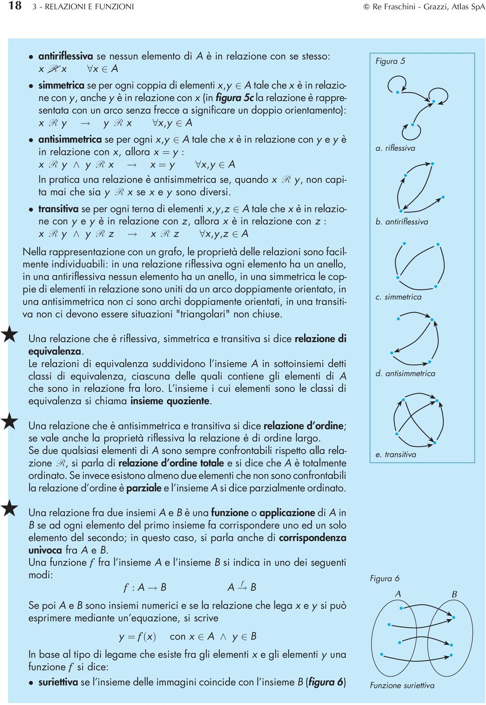 y R x 8x,y 2 A antisimmetrica se per ogni x,y 2 A tale che x eá in relazione con y e y eá in relazione con x, allora x ˆ y : x R y ^ y R x!