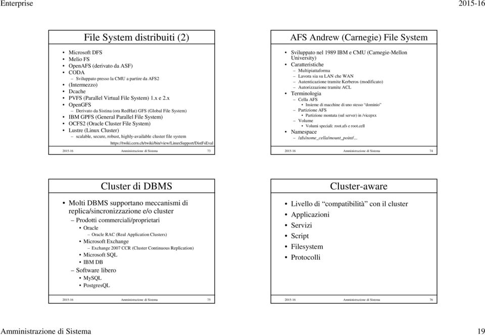 highly-available cluster file system https://twiki.cern.