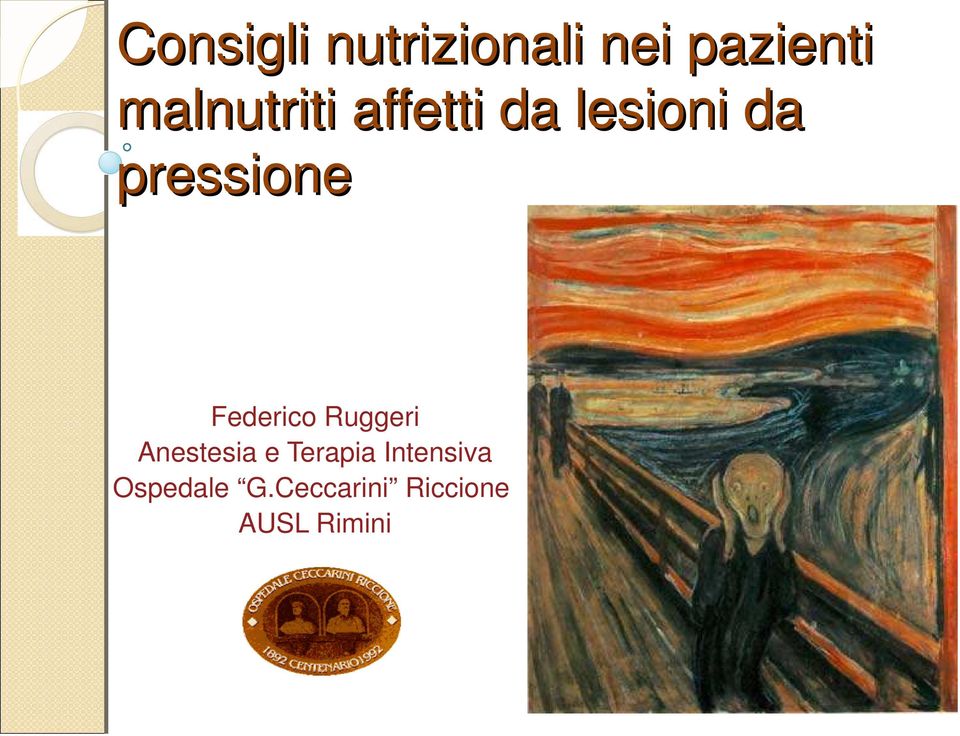 pressione Federico Ruggeri Anestesia e