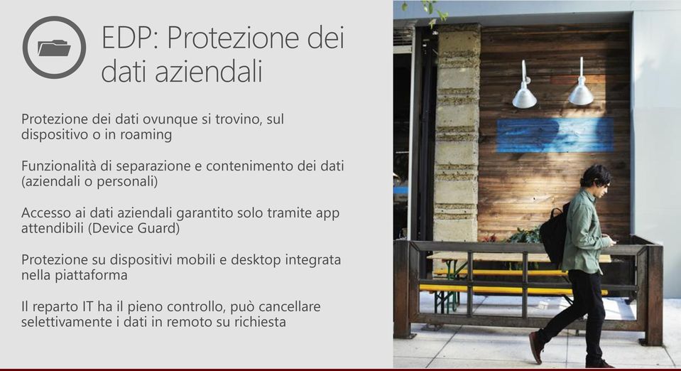 garantito solo tramite app attendibili (Device Guard) Protezione su dispositivi mobili e desktop integrata