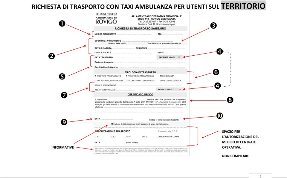 INFORMATIVE SPAZIO PER L AUTORIZZAZIONE