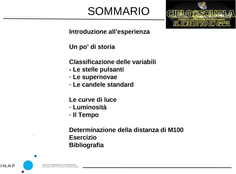 supernovae - Le candele standard Le curve di luce -