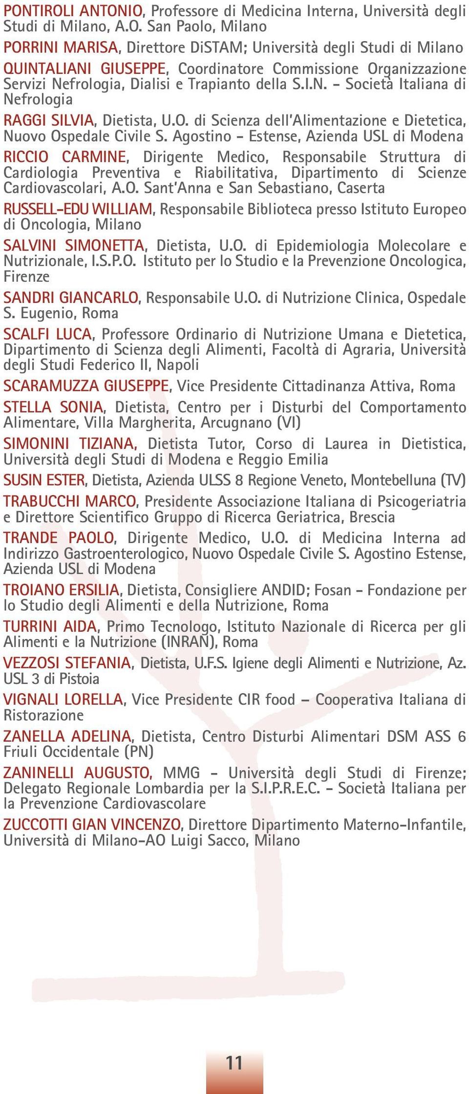 Agostino - Estense, Azienda USL di Modena RICCIO 