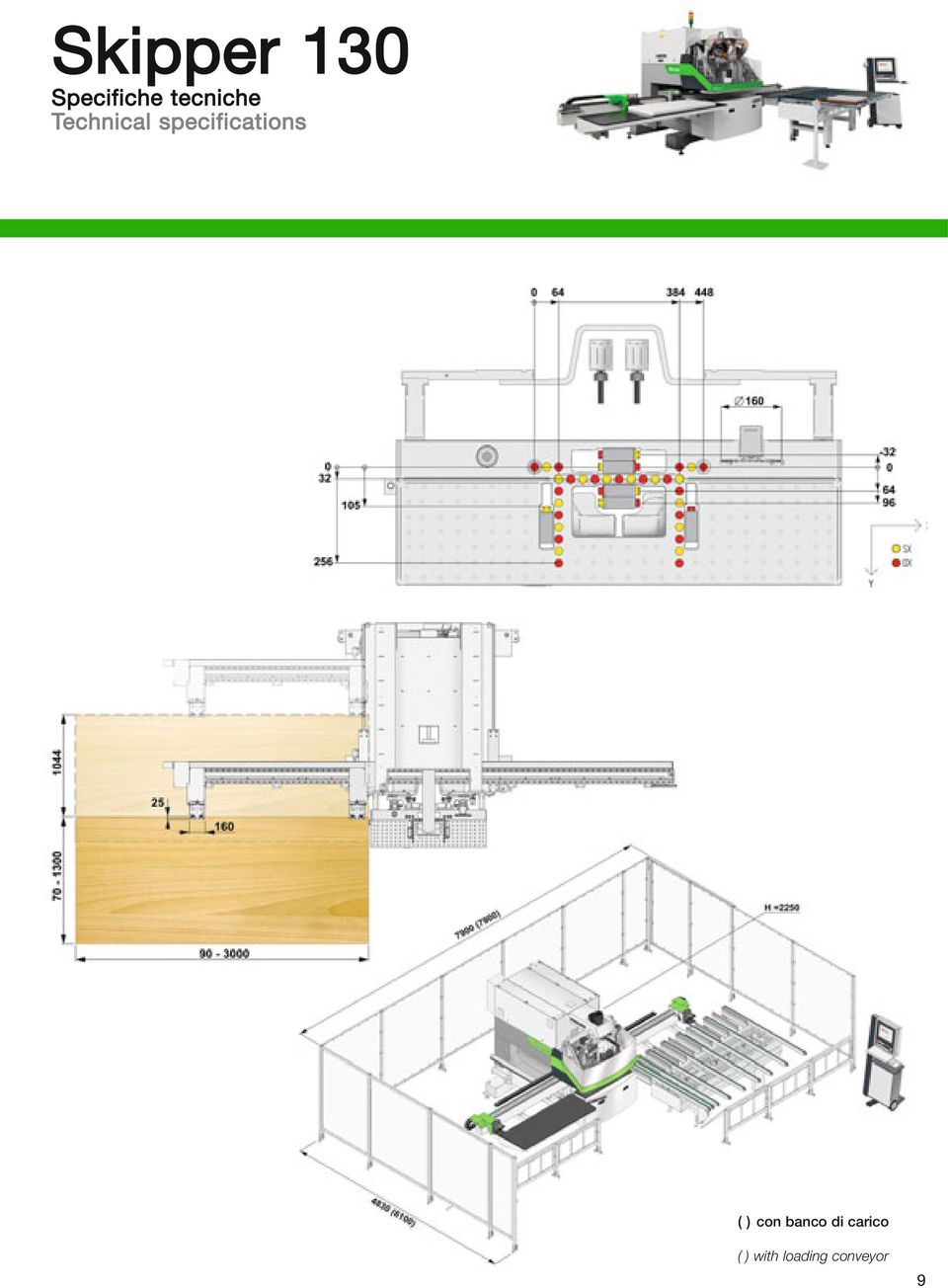 specifications ( ) con