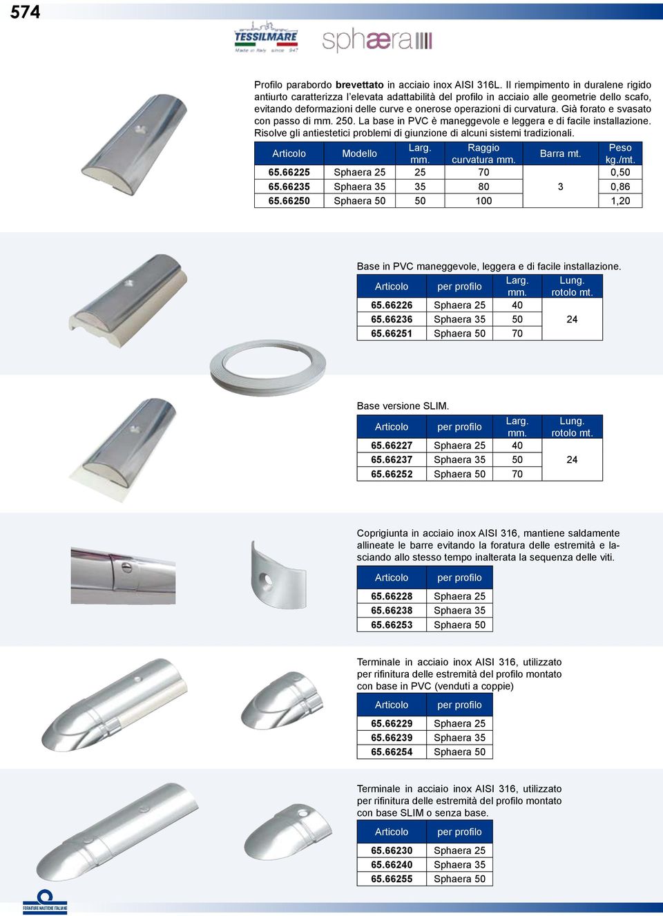 Già forato e svasato con passo di mm. 250. La base in PVC è maneggevole e leggera e di facile installazione. Risolve gli antiestetici problemi di giunzione di alcuni sistemi tradizionali.