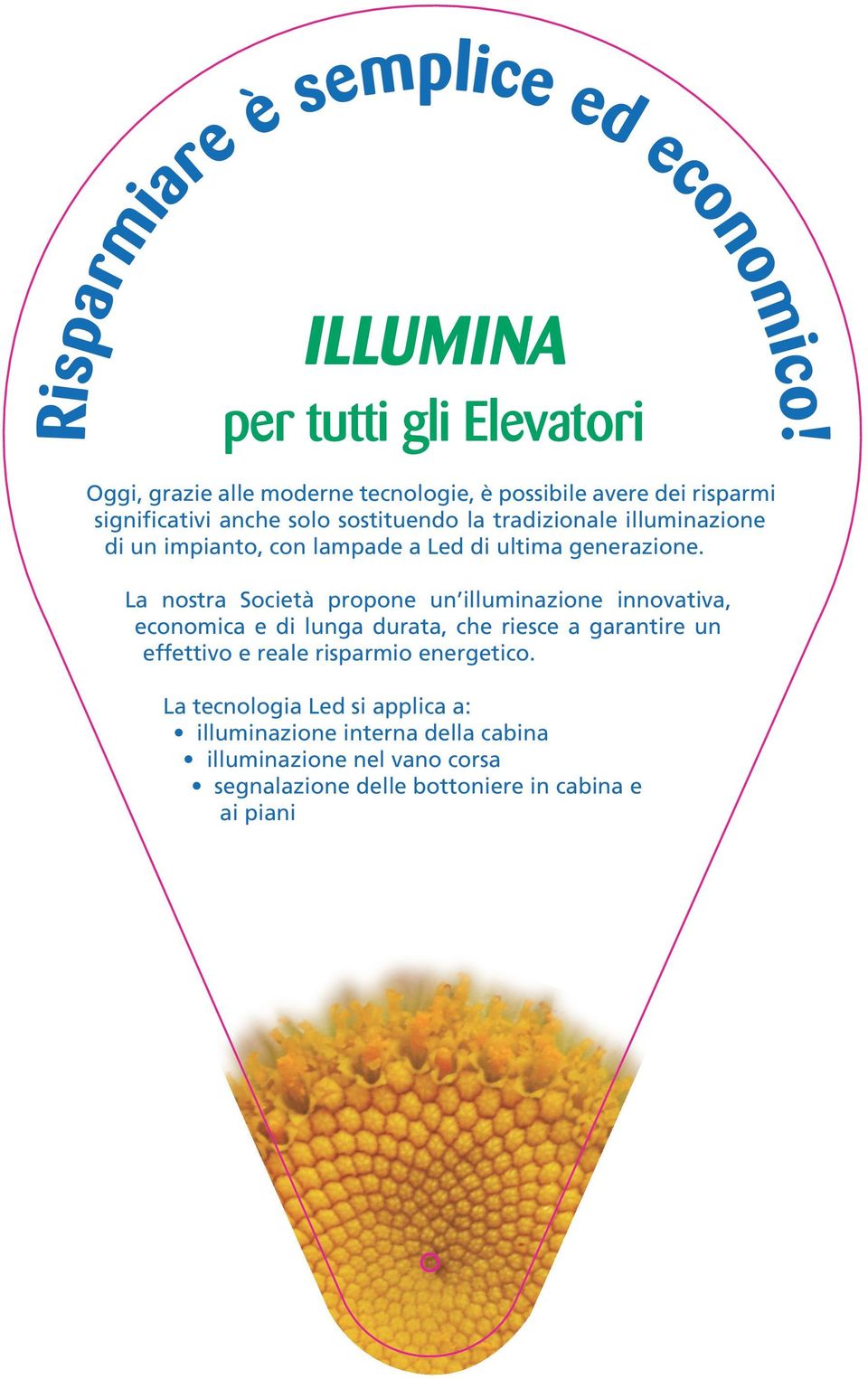 un impianto, con lampade a Led di ultima generazione.