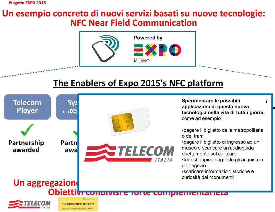 di tutti i giorni, come ad esempio: Security & Privacy Assurance Economies of scale Interoperability Service aggregation Service portability.