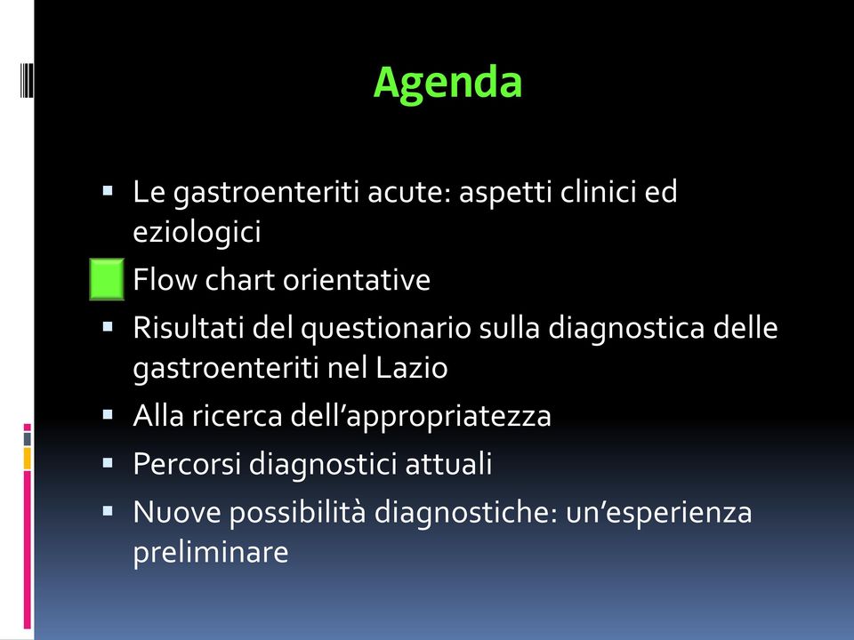 gastroenteriti nel Lazio Alla ricerca dell appropriatezza Percorsi