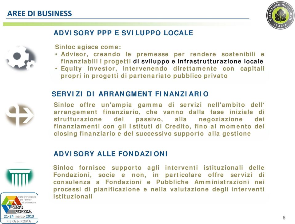 arrangement finanziario, che vanno dalla fase iniziale di strutturazione del passivo, alla negoziazione dei finanziamenti con gli Istituti di Credito, fino al momento del closing finanziario e del