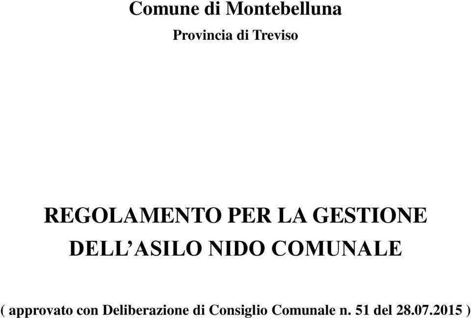 ASILO NIDO COMUNALE ( approvato con