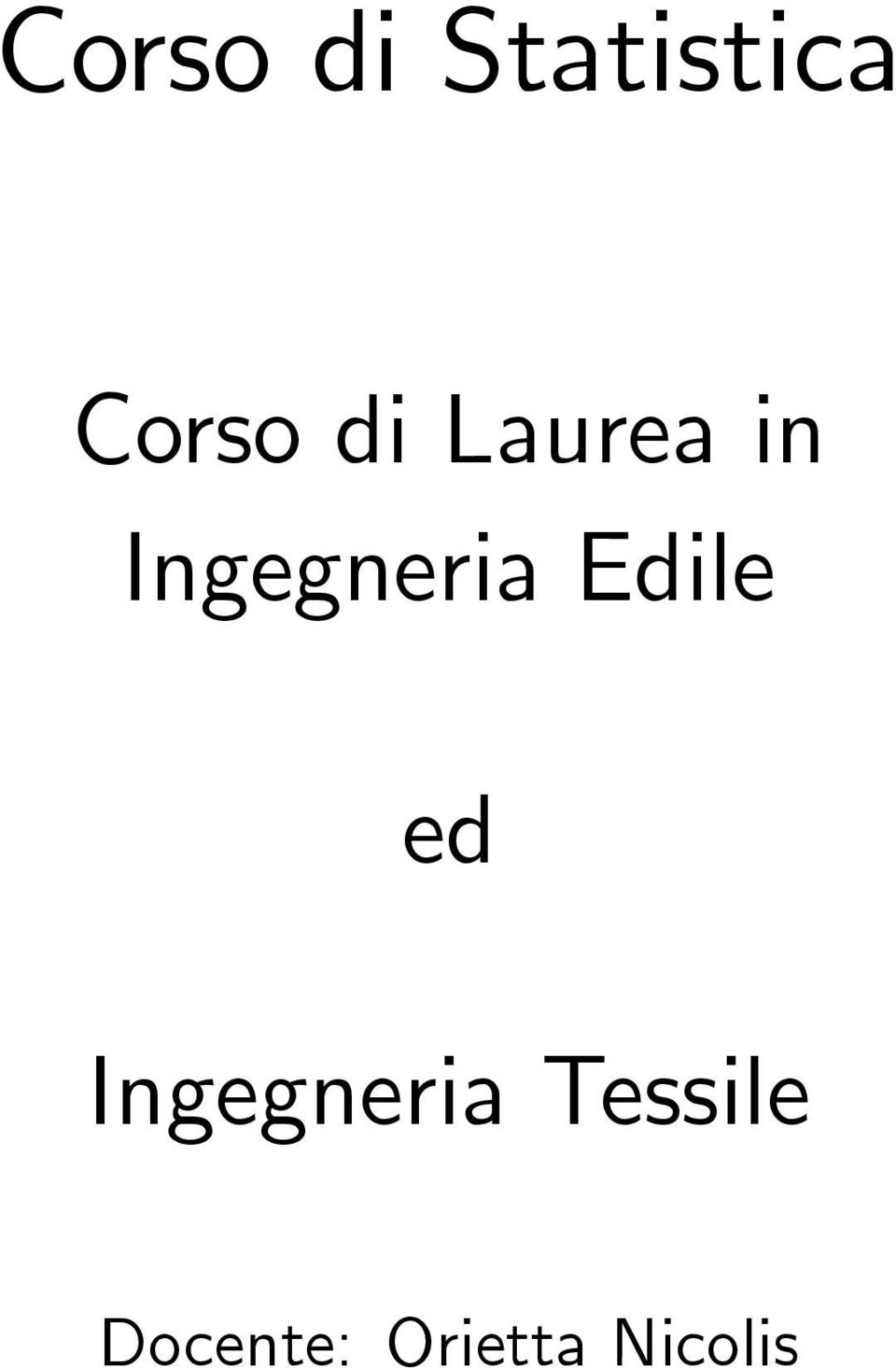 Edile ed Ingegneria