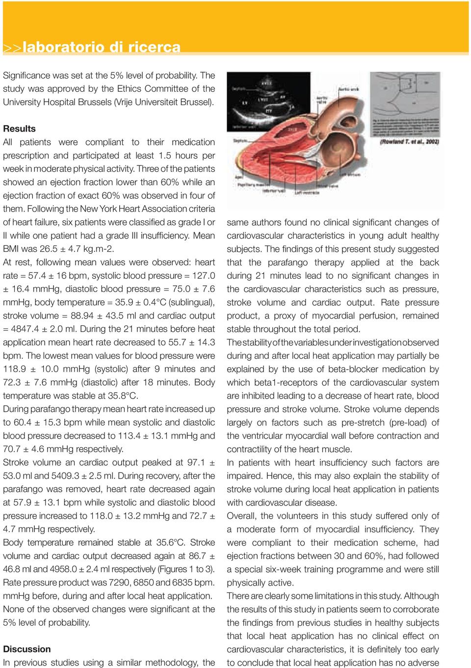 Three of the patients showed an ejection fraction lower than 60% while an ejection fraction of exact 60% was observed in four of them.