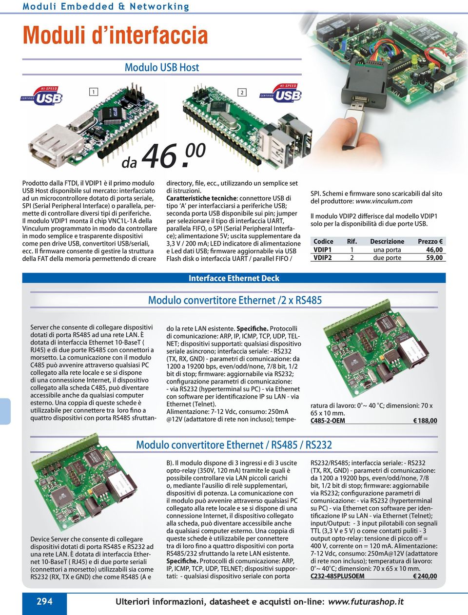 informazioni, datasheet