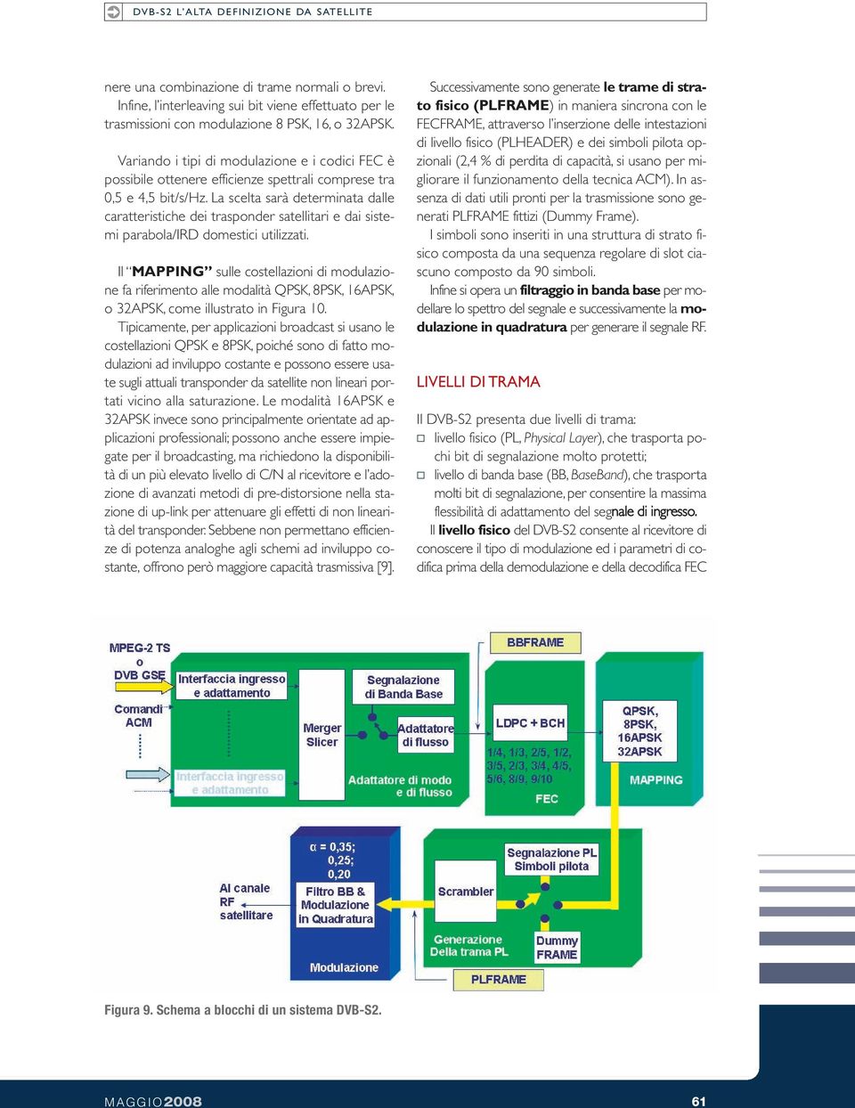 La scelta sarà determinata dalle caratteristiche dei trasponder satellitari e dai sistemi parabola/ird domestici utilizzati.