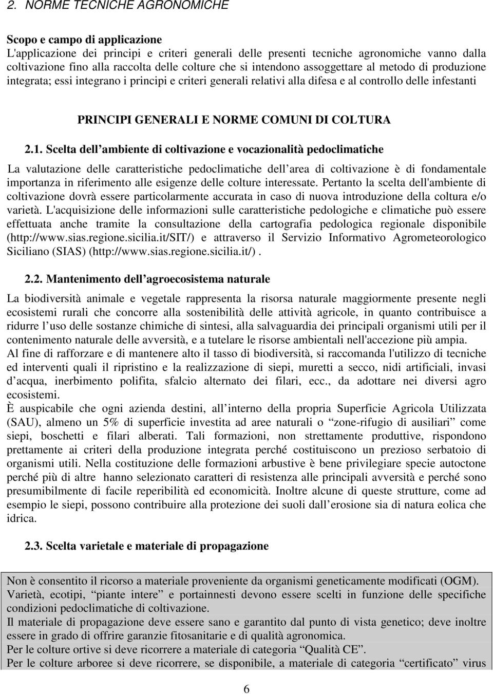 COMUNI DI COLTURA 2.1.