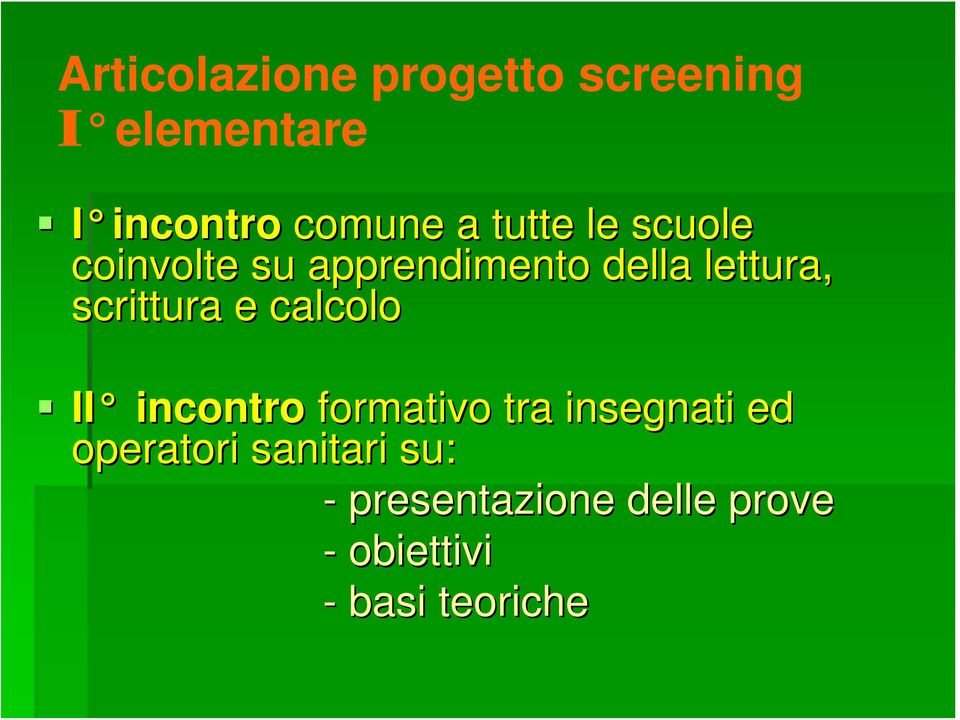 scrittura e calcolo II incontro formativo tra insegnati ed