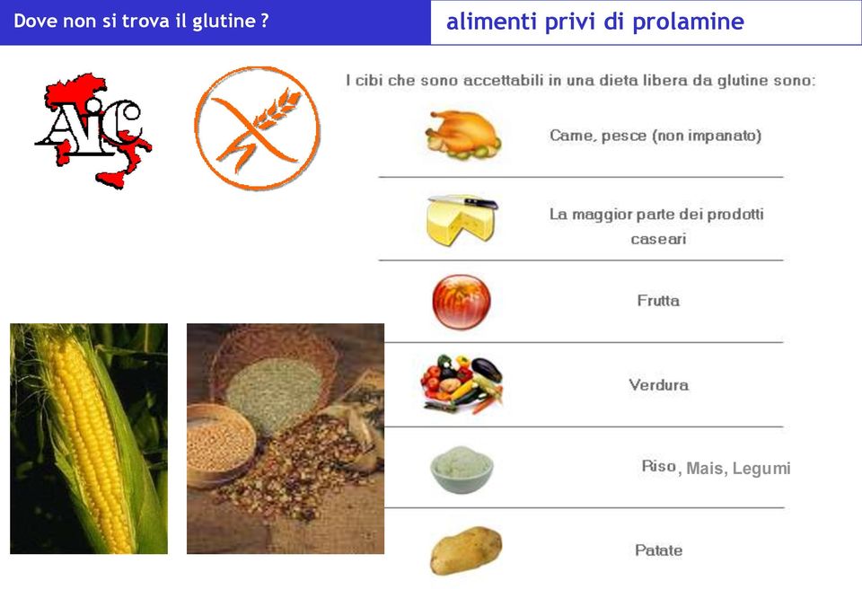 alimenti privi di