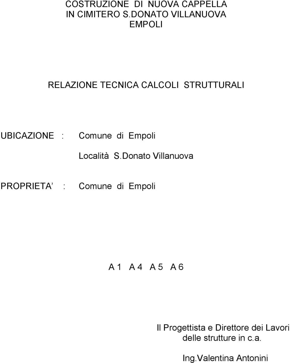 : Comune di Empoli Località S.