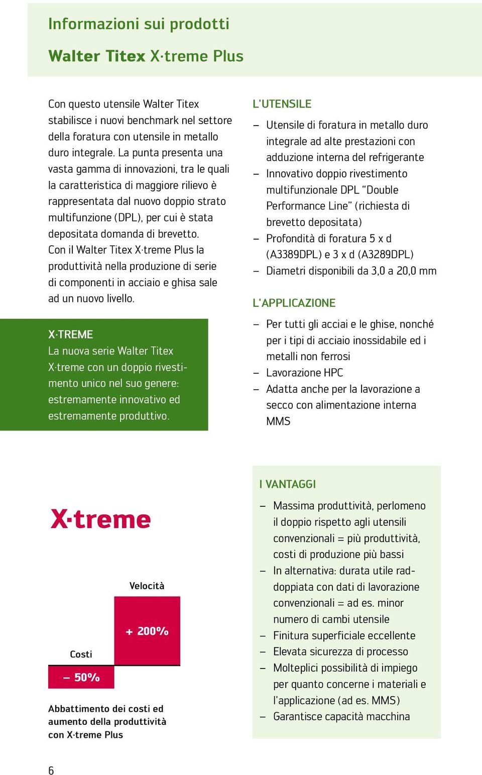 Con il Wlter Titex X treme Plus l produttività nell produzione di serie di componenti in cciio e ghis sle d un nuovo livello.