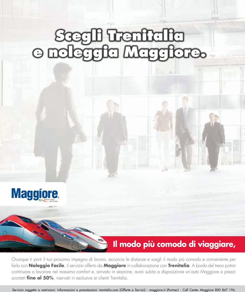 Noleggio Facile, il servizio offerto da Maggiore in collaborazione con Trenitalia.