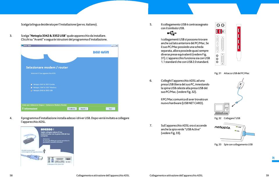 I collegamenti USB si possono trovare anche sul lato anteriore del PC/Mac. Se il suo PC/Mac possiede una scheda separata, allora possiede quasi sempre diverse prese equivalenti (vedere Fig. 31).